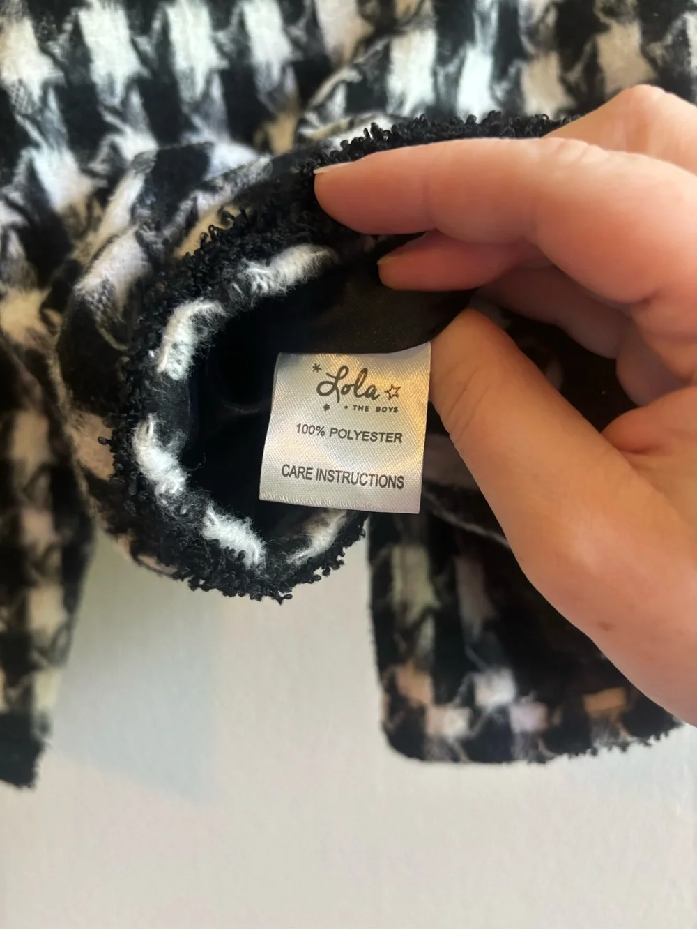 Lola + The Boys classic houndstooth